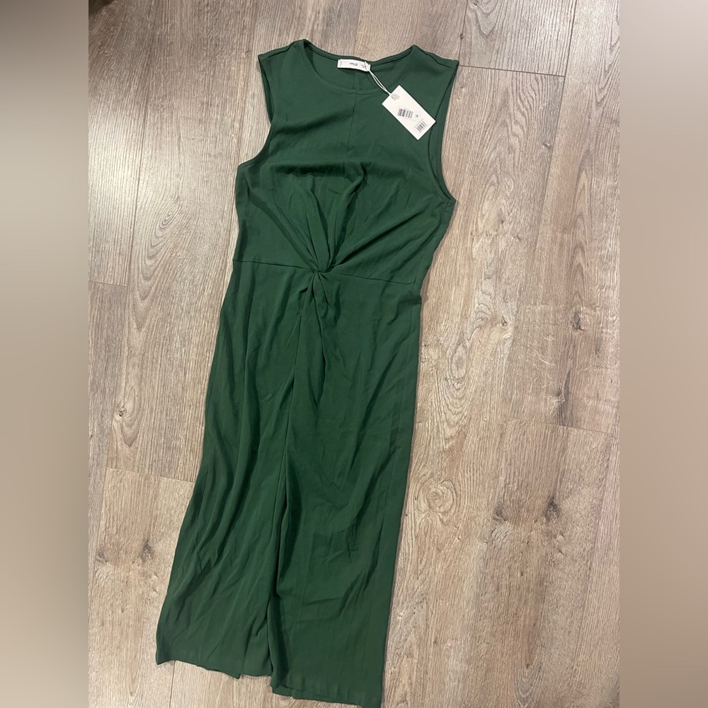MNG Elegant Green Sleeveless Dress